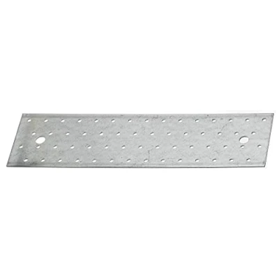 Immagine di Alberts 028649 Piastra Forata, Acciaio, zincato con procedimento Sendzimir, 300 x 80 mm