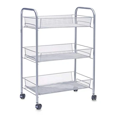 Immagine di Zeller 17720 Carrello a Ripiani, Metallo, Argento, 44x26x62.5 cm