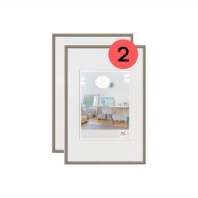 Immagine di walther design cornice in acciaio 20 x 30 cm confezione doppia, New Lifestyle plastica KV030DD