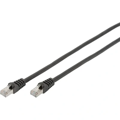 Immagine di Digitus DB 160144 010 S RJ45 cavo di rete, patch CAT 6 S/FTP 1.00 m Nero Privo alogeni, coppie intrecciate 1 pz.