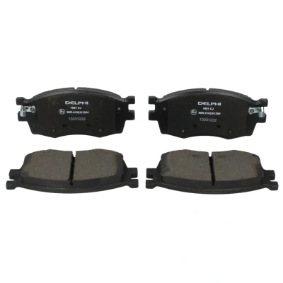 Immagine di DELPHI LP1951 Kit pastiglie freno con segnalatore acustico usura lamierino anticigolío senza accessori HYUNDAI: i20 I Hatchback