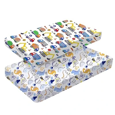 Immagine di 2 Lenzuolo con angoli elasticizzati in cotone biologico per ragazze e ragazzi Biancheria da letto lettino Facile pulire morbido resistente 70 x 140 cm