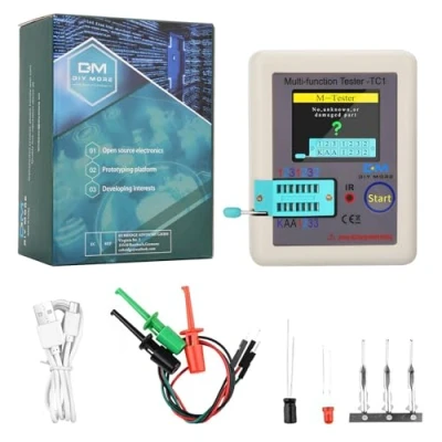 Immagine di diymore LCR TC1 ESR Tester transistor Induttanza Resistenza Capacità Misuratore multifunzione TFT a per diodi triodi Condensatore NPN PNP MOSFET