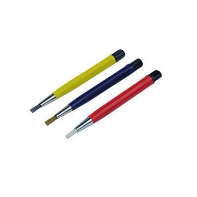Immagine di Proops M0098 Set di 3 penne con spazzola antigraffio in ottone, acciaio e fibra vetro