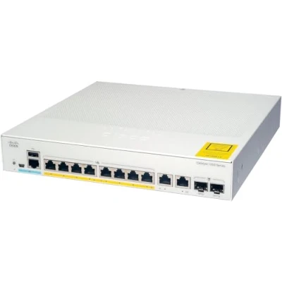 Immagine di Cisco Catalyst 1000 8FP 2G L Switch di rete a 8 porte PoE+ Gigabit Ethernet, budget PoE 120 W, 2 combinate SFP/RJ 45 da 1G, garanzia limitata vita con formula avanzata (C1000 L)