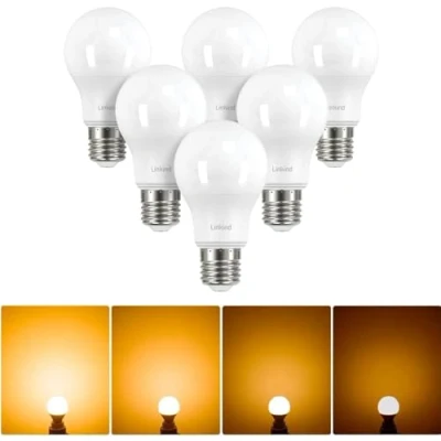 Immagine di Linkind Dimmerabile Lampadina LED E27, 9W(Equivalenti a 60W), Lampadine A60 Edison 806 Lumen, Luce Bianca Calda 2700k, ERP, Certificazione CE, Pacco da 6
