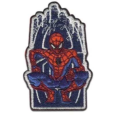 Immagine di Marvel © Spiderman Comic ragnatela 2 Toppe termoadesive Patch Toppa ricamate, misura: 7,3 x 4,1 cm