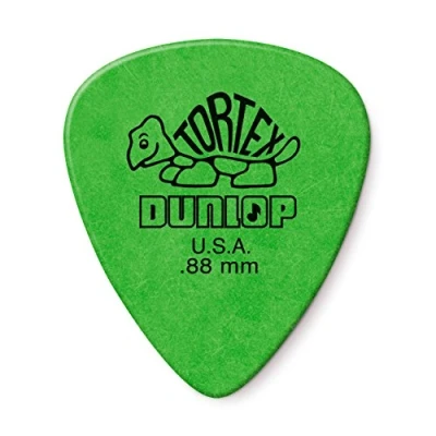 Immagine di Dunlop Tortex, plettri standard per chitarra, 0,88 mm, confezione da 36 pezzi, colore verde