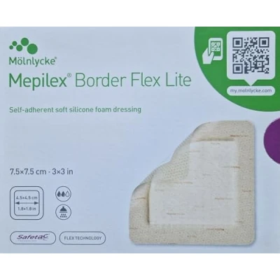 Immagine di MEPILÉX Border Flex Lite Medicazione in schiuma, 7,5 x cm, 5 pezzi