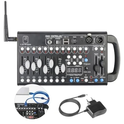 Immagine di Console 2.4G DMX512 192CH Programmabile Illuminazione Palcoscenico Controller per DJs Bands Bars Pubs Clubs Festa di Famiglia Matrimonio Ecc