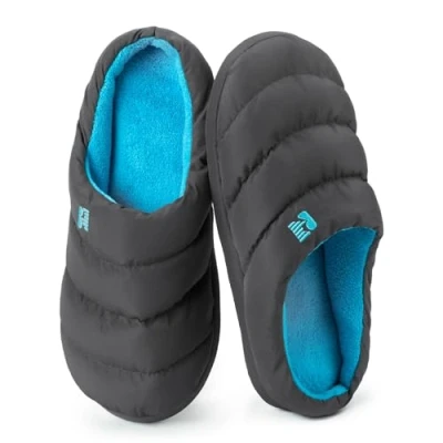 Immagine di RockDove Pantofola da Campeggio Uomo con Schiuma Memory e Imbottita in Piuma, 42/43 EU, Grigio Scuro Blu