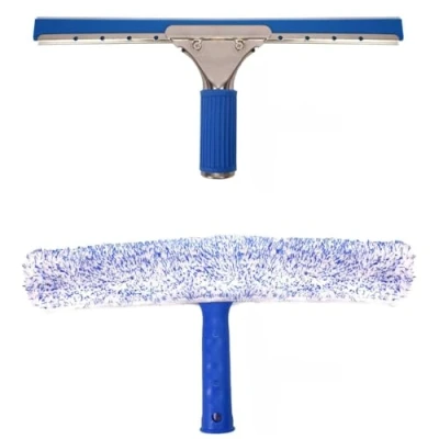 Immagine di TRIXES Window Cleaning Kit seccatoio e Microfibra Cleaner Car di Pulizia 2 in 1 Combi Non Consecutive Vetro Scrubber Gomma Wiper Bagno Accessori da Cucina per la casa
