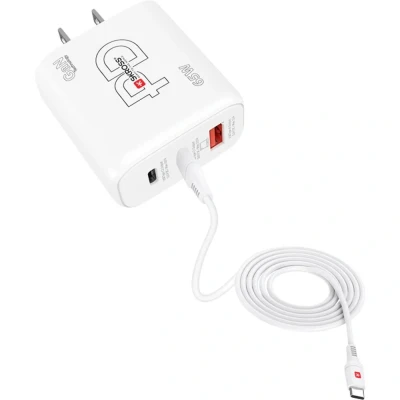 Immagine di Skross Power Charger 65W PD GaN Combo+ US Caricatore USB Ambiente interno Corrente di uscita max. 3.25 A Presa 2.0, C® Num. uscite: 3 x