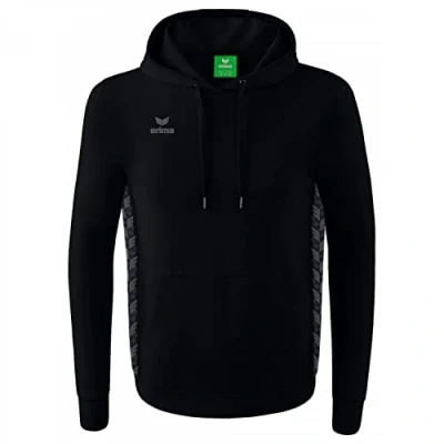 Immagine di Erima Uomo Essential Team Felpa con cappuccio, nero, L