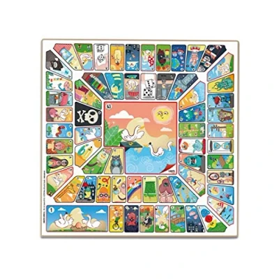 Immagine di Cayro Tavola Ludo e Oca Legno di Alta Qualità Design Classico Ed Elegante Dimensioni 40 x cm Gioco Tradizionale Sviluppo Cognitivo Resistente