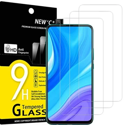 Immagine di NEW&#039;C 2 Pezzi, Vetro Temperato per Huawei Y9 Prime 2019, Enjoy 10 Plus, Pellicola Prottetiva Anti Graffio, Impronte, Senza Bolle, Durezza 9H, 0,33mm Ultra Trasparente, Resistente