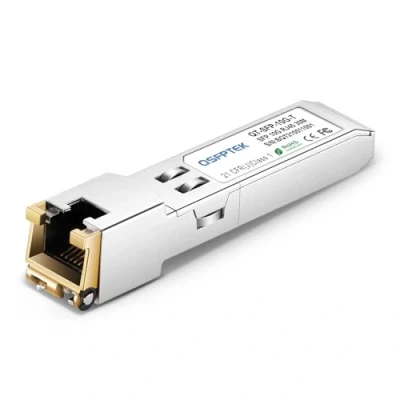 Immagine di QSFPTEK 10GBASE T SFP+ RJ45 Copper Transceiver, 10G Gigabit to RJ45, Mini Gbic Modulo Ethernet Porte Module Compatibile per Intel E10GSFPT