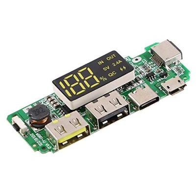 Immagine di iHaospace Scheda di Ricarica 18650 Dual USB 5 V 2,4 A DIY Mobile Power Bank Modulo Batteria al Litio regolatore Carica con sovraccarico, Protezione da cortocircuito