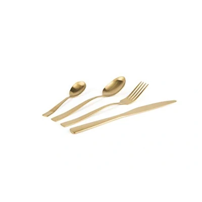 Immagine di Excelsa Shadow Gold Servizio Posate 16 Pezzi, Acciaio Inox 18/0