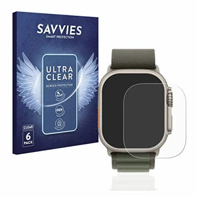 Immagine di savvies (6 Pezzi Pellicola Protettiva per Apple Watch Ultra/Ultra 2 Protezione Schermo Trasparente
