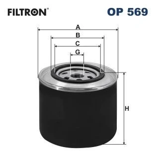 Immagine di FILTRON OP 569 Filtro olio 3/4 16 UNF ad avvitamento VOLKSWAGEN: Transporter 4 Bus, 4, California Westfalia T4 Bus