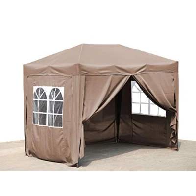 Immagine di QUICK STAR Gazebo Pop Up 2 x 3 m Beige con 4 Fianchi Easy Fastening Cerniere