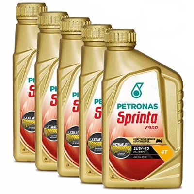 Immagine di Petronas Kit 5X Sprinta Olio Motore 4T 100% Sintetico 4 Tempi F900 10W 40 5 Confezioni da 1L