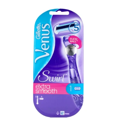 Immagine di Gillette Venus Rasoio Deluxe Smooth Swirl per donna, 1 manico + lama, 5 lame resistenti una rasatura extra liscia che dura a lungo