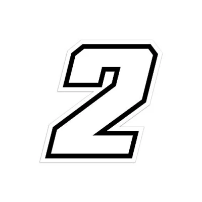 Immagine di 4R Quattroerre.it 13362 Numero Racing 2 Moto GP, Bianco, 10 x cm