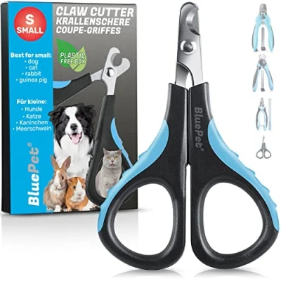 Immagine di BluePet Forbici per Cani Unghie Conigli, Gatti e di Piccola Taglia Particolarmente Adatto Piccoli Stretti Pratico, Leggero Stabile