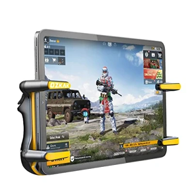 Immagine di Ozkak Rapid Fire Tablet Trigger per iPad e Android Controller Joystick Gamepad Giochi 6 Dita Tiro Veloce 5 Livelli Compatibile con PUBG cod