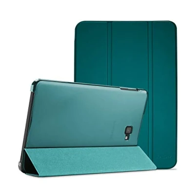 Immagine di ProCase Custodia per 2016 Galaxy Tab A 10.1 (SM T580/T585/T587)[Vecchio Modello], Smart Cover Ultra Sottile e Leggero con Auto Svegliati/Sonno Funzione, Traslucida Smerigliata Smeraldo