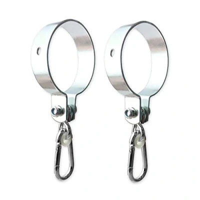 Immagine di OTITU Set di 2 Ganci per Altalena con Moschettone Morsetto in Metallo Ø100 Mm Altalene Sospese Parco Giochi Bambini Uso Privato Collari