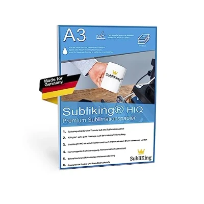Immagine di Carta Sublimatica di alta qualità, 125 g/m², 100 fogli A3, ad asciugatura rapida e resistente alle sbavature