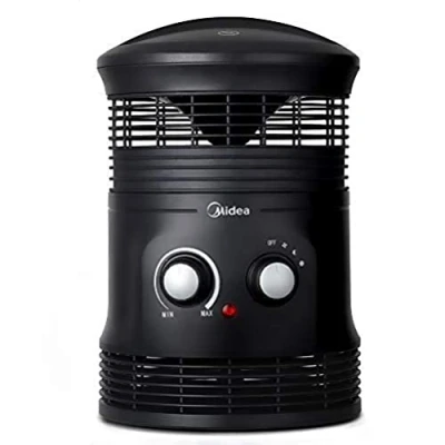 Immagine di Midea NF18 17PA Mini termoventilatore da 1800 W, con oscillazione a 360 , 2 livelli di riscaldamento, termostato programmabile, silenzioso, riscaldatore termico, nero
