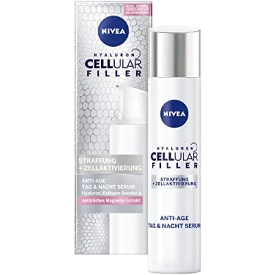 Immagine di NIVEA Cellular Expert Filler, siero concentrato anti età, 40 ml, rughe con acido ialuronico e folico, per pelli più giovani