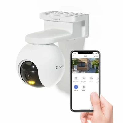 Immagine di EZVIZ CB8 2K Telecamera WiFi da Esterno 3MP Motorizzata, di Sorveglianza, Videocamera Esterna Pan&amp;Tilt con Copertura Visiva a 360 210 giorni 10400 mAh