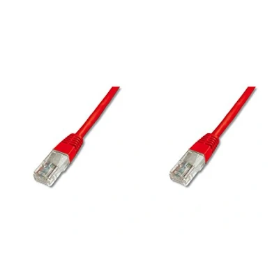 Immagine di DIGITUS Cavo LAN Cat 5e 10 m di rete RJ45 U/UTP non schermato Compatibile con 6 e 5 Rosso