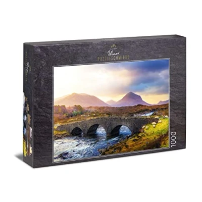 Immagine di Ulmer Puzzleschmiede Puzzle &quot;Ponte Sligachan&quot; Il vecchio ponte sul fiume Sligachan le Highlands scozzesi