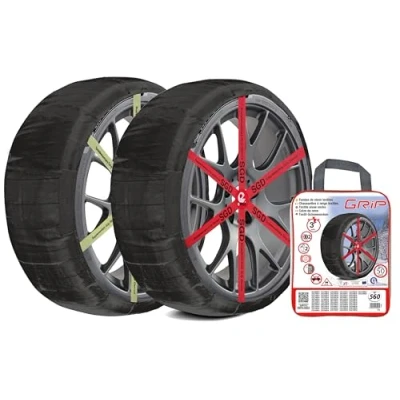 Immagine di Grip Catene da Neve Tessile, Taglia N. 560, Set 2 PZ,Guanti Inclusi