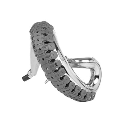 Immagine di Polisport 8469200005 Armadillo Pipe Protezione Universale per marmitta Moto 2 Tempi Realizzata in Acciaio Inox ed elastomero Leggero Resistente alle Alte Temperature Colore Nardo Grigio