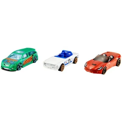 Immagine di Hot Wheels Confezione da Tre Macchinine, Veicoli Classici ed Esclusivi in Scala 1:64 Collezionare, Linee Autentiche e Decorazioni Mozzafiato, Giocattolo per Bambini, 3+ Anni, K5904
