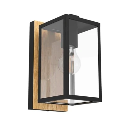 Immagine di EGLO Budrone applique, nero/marrone/trasparente