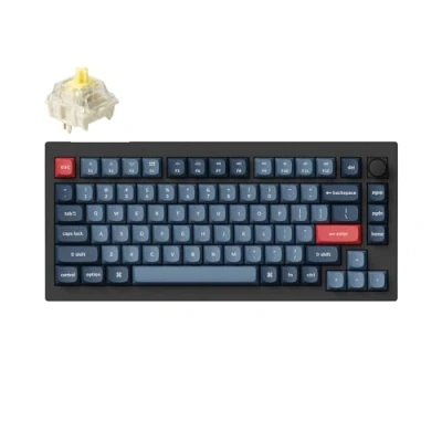Immagine di Keychron V1 MAX Tastiera Meccanica Wireless, layout al 75% QMK/VIA programmabile con Hot swappable Gateron Jupiter Banana Switch compatibile Mac Windows Linux Versione manopola (ANSI/US)