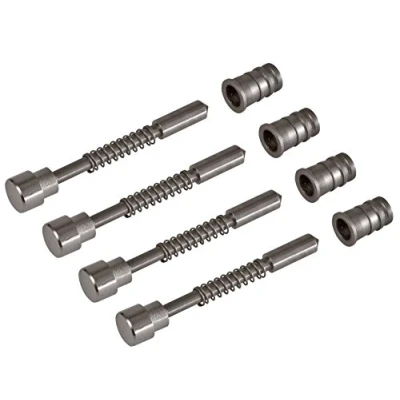 Immagine di Windhager Set perni a Molla per finestre antiinsetto, in Legno con Protezione dalle intemperie, 4 Pezzi, Argento, 03628