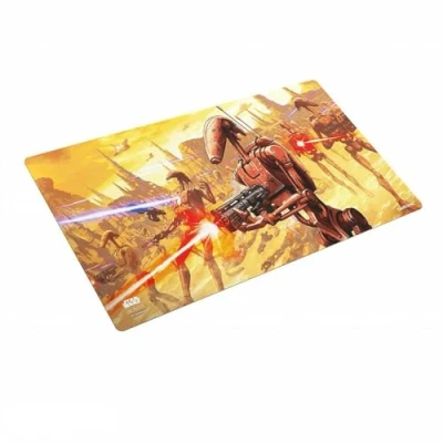 Immagine di Star Wars Unlimited Battle Droids PRIME GAME MAT Officially Licensed, Full Color Printed, Playmat, Slip Resistant 24&quot; by 14&quot; Rubber Mat, Compatible with TCGs &amp; LCGs, Made Gamegenic