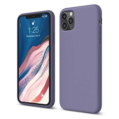 Immagine di elago custodia in silicone liquido compatibile con iPhone 11 Pro Max (6,5&quot;), silicone, protezione completa: protettiva a 3 strati (grigio lavanda)