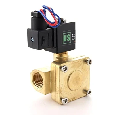 Immagine di U.S. Solid 230 VAC 3/4“ G Elettrico elettrovalvola Ottone normalmente chiusa 0,1 16 bar Per Acqua Aria Olio, VITION, Tipo di pilota