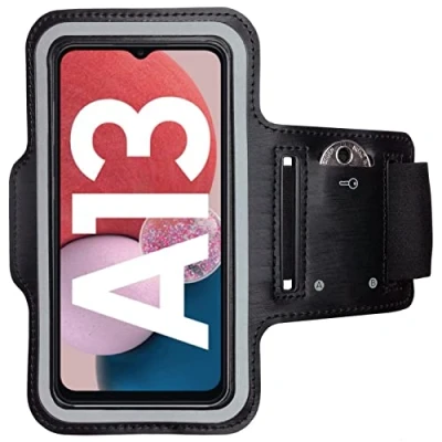 Immagine di CoverKingz Porta cellulare da corsa per Samsung Galaxy A13 5G telefono con tasca portach Portacellulare correre Fascia braccio smartphone Nera