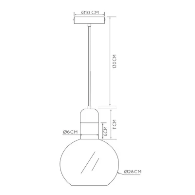 Immagine di Lucide Lampada a sospensione Julius, 1 luce, grigio fumo, Ø 28 cm